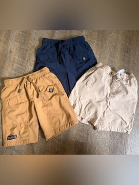Kids Shorts Trio - Navy, Tan, Cream